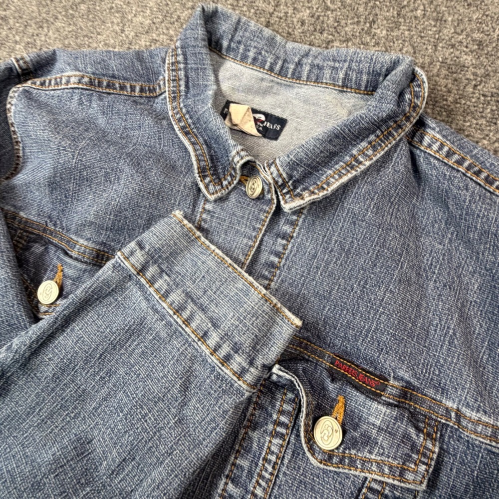 VTG Parkers Jeans Womens XXL Denim Trucker Jacket Blue Medium‎ Wash Made in USA